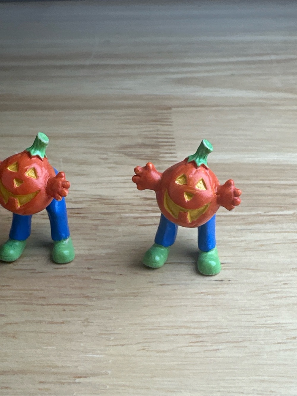 Estate Orange and Green two piece Pumpkin and pants  Jack-O'-Lantern Earrings